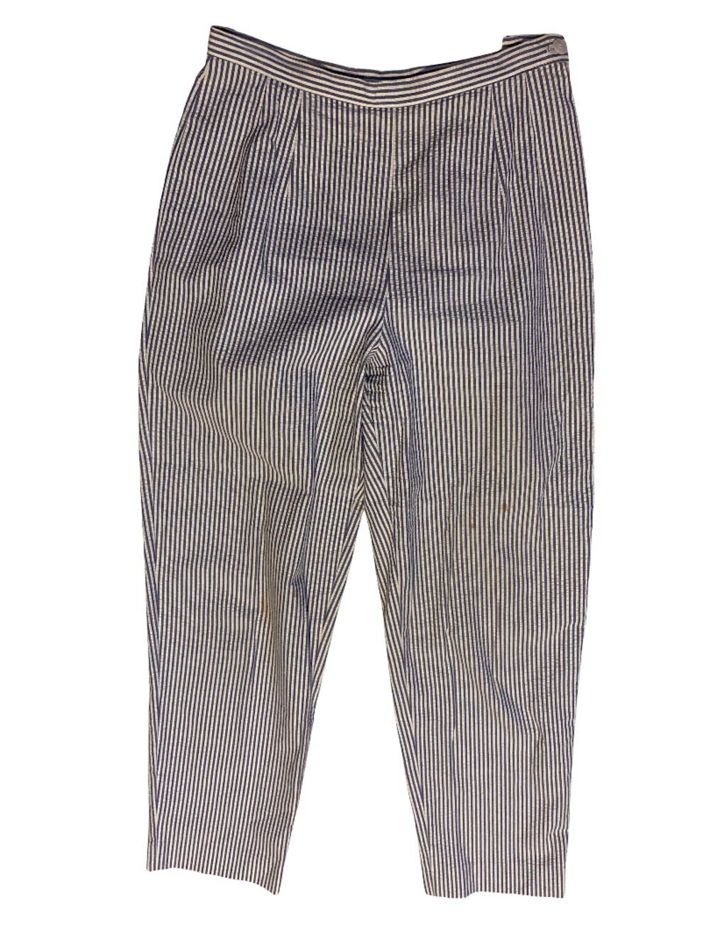 Talbots Light Blue and White Striped Skirt